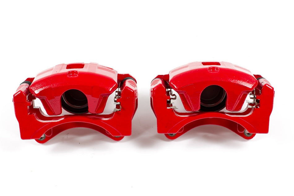 Power Stop Front S5032B Pair of High-Temp Red Powder Coated Calipers
