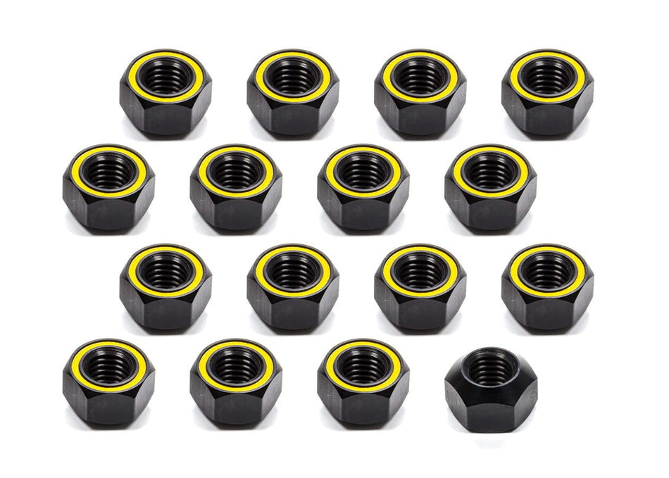 KLUHSMAN RACING PRODUCTS KRC-8211 0.62-11 in. Aluminum Reflective Yellow Lug Nut - Pack of 20