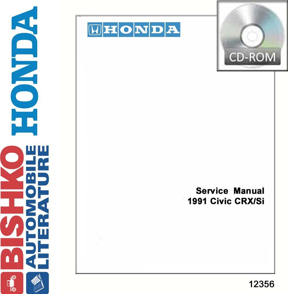 bishko automotive literature - Shop Service Repair Manual CD Engine Drivetrain OEM for The 1991 Honda Civic CRX/Si