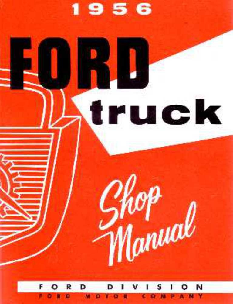 bishko automotive literature 1956 Ford Pickup Truck Shop Service Repair Manual Book Engine Drivetrain Wiring