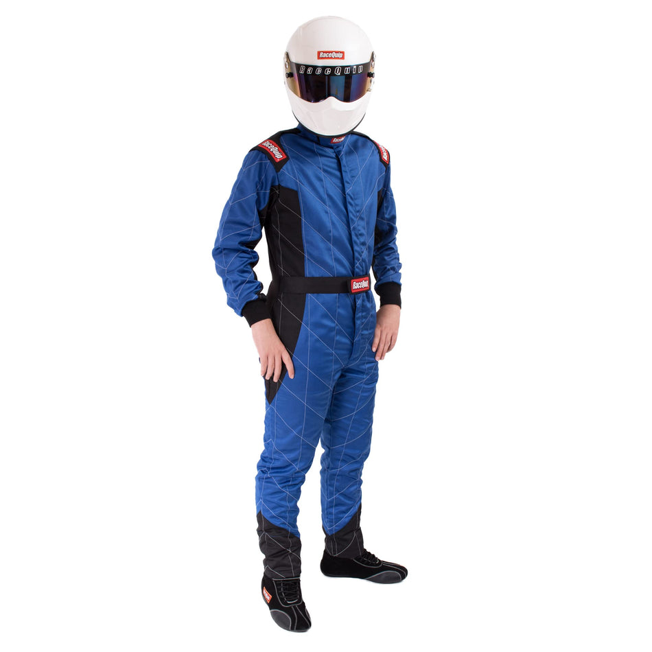 RaceQuip Chevron-5 One Piece Multi Layer Racing Driver Fire Suit SFI 3.2A / 5 Rated Blue Large 91609259