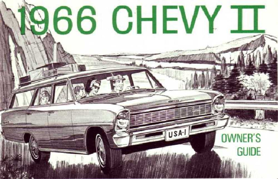 bishko automotive literature 1966 Chevrolet Chevy ll Owners Manual User Guide Reference Operator Book Fuses