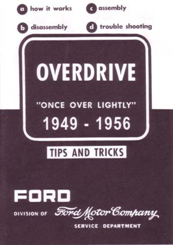 bishko automotive literature - Shop Service Repair Manual Engine for The 1949 1953 1954 1955 1956 Ford Overdrive