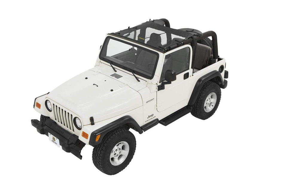 Bestop 5240311 Mesh Sun Bikini Top For 1996-2007 Wrangler - Targa Style