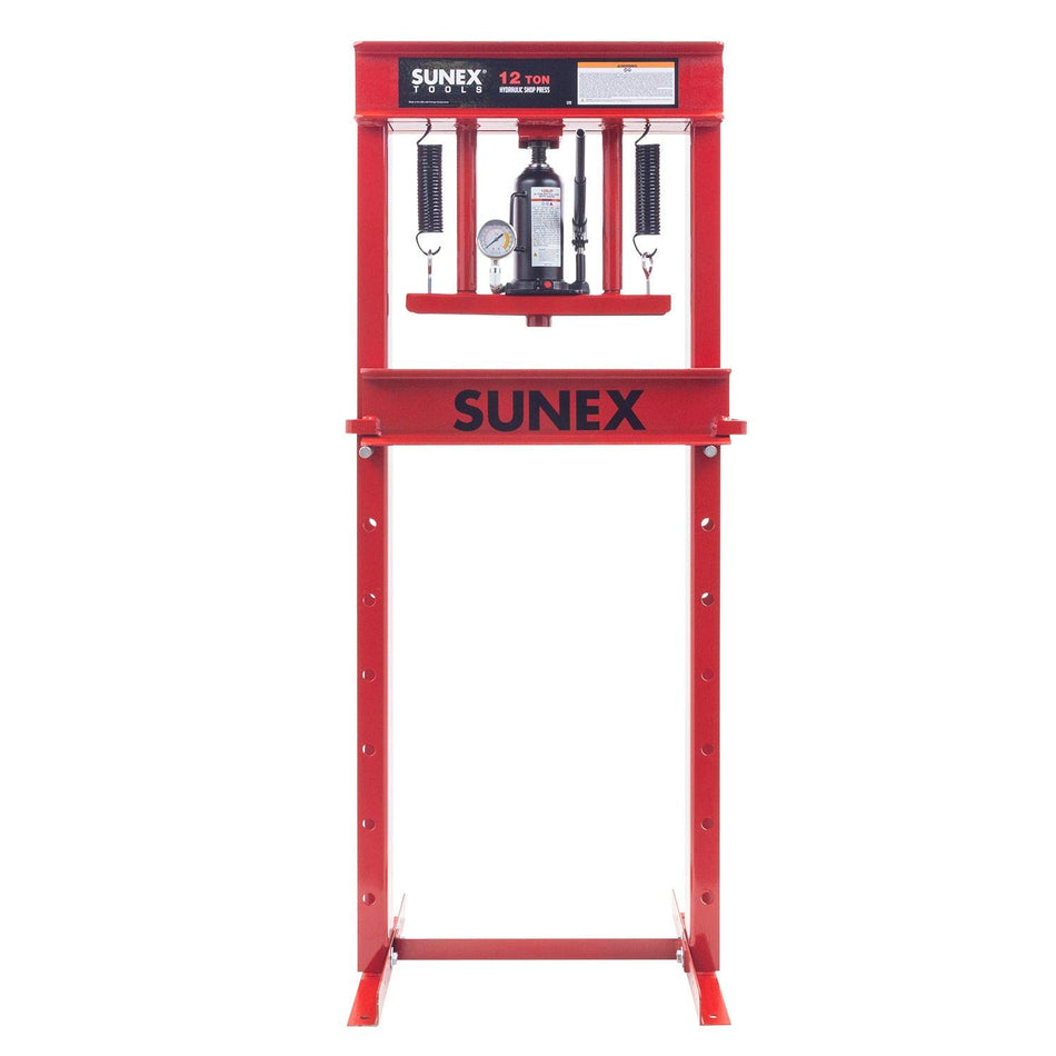 Sunex 5712 Fully-Welded Manual Hydraulic Shop Press, 12 Tons