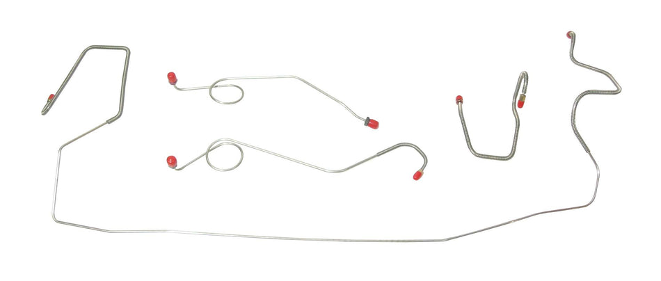 The Right Stuff YKT6801S Stainless Standard Brake Front Brake Line Kit, 4 Piece