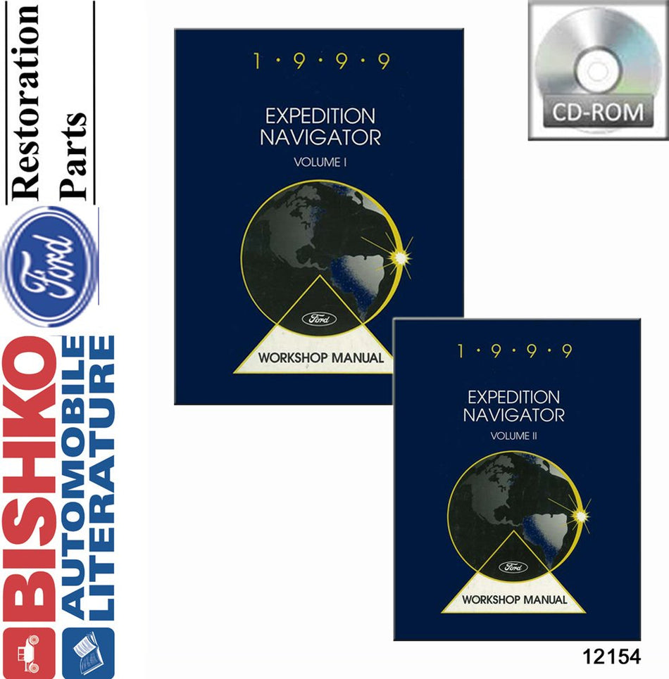 bishko automotive literature Shop Service Repair Manual CD Engine Drivetrain for The 1999 Ford Navigator/Expedition