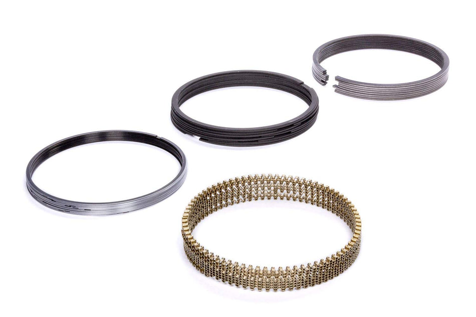 HASTINGS Piston Rings, 4.045 in Bore, 1.5 x 1.5 x 3.0 mm Thick, Standard Tension, Plasma Moly, 8 Cylinder, Kit