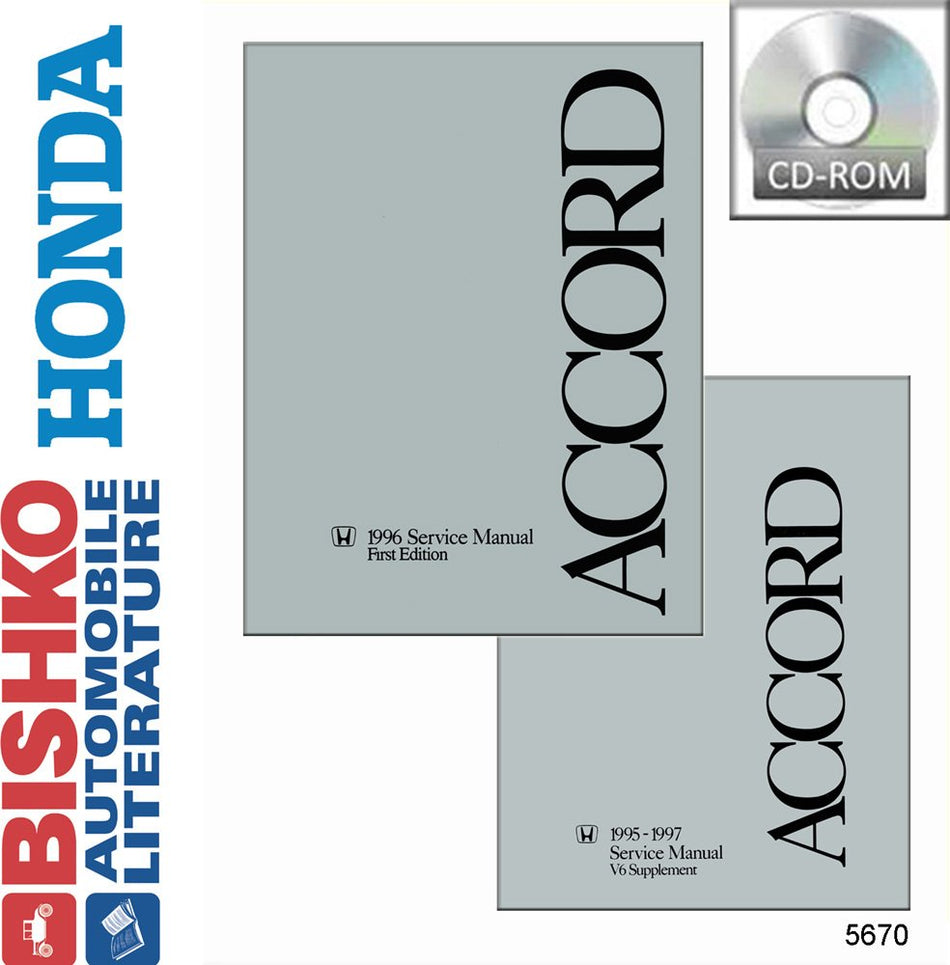 bishko automotive literature Shop Service Repair Manual CD W/ V6 Supplement Engine Wiring for 1996 Honda Accord