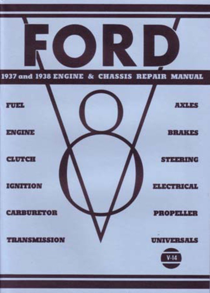 bishko automotive literature 1937 1938 Ford V-8 Shop Service Repair Manual Book Engine Drivetrain Wiring