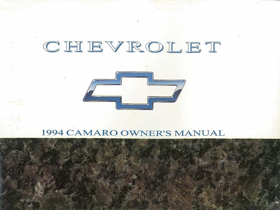 bishko automotive literature 1994 Chevrolet Camaro Owners Manual User Guide Reference Operator Book Fuses
