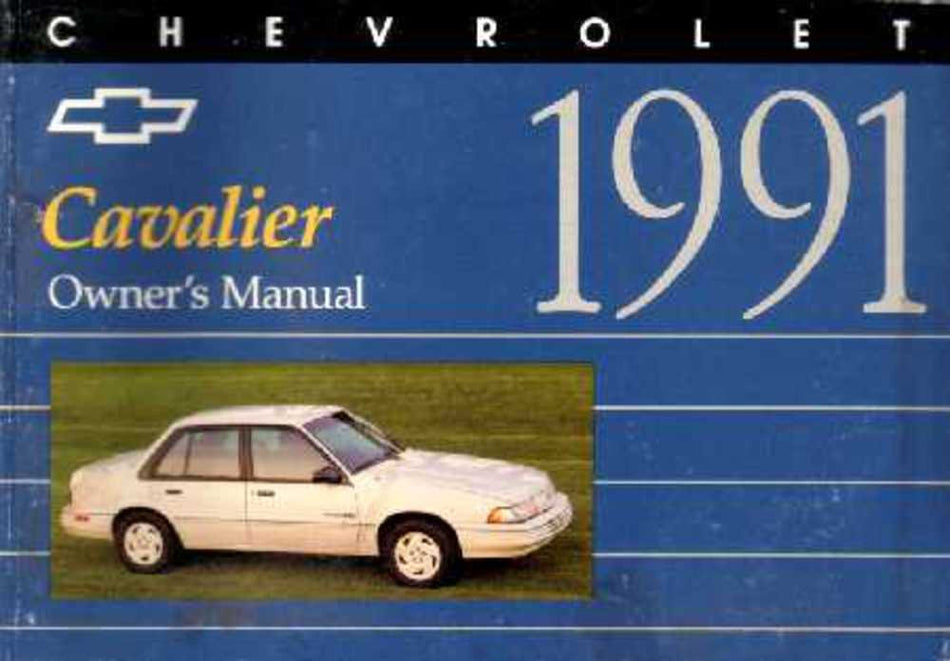 bishko automotive literature 1991 Chevrolet Cavalier Owners Manual User Guide Reference Operator Book Fuses