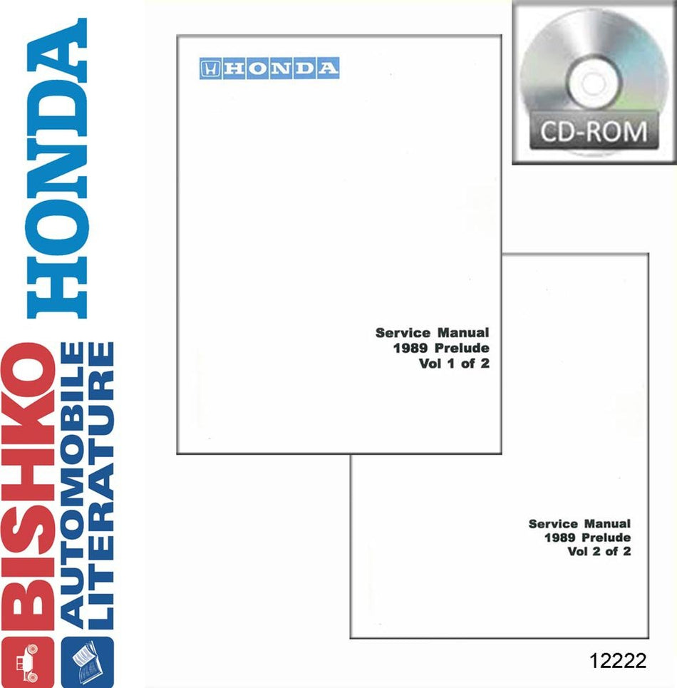 bishko automotive literature - Shop Service Repair Manual CD Engine Drivetrain for The 1989 Honda Prelude (Includes Si)