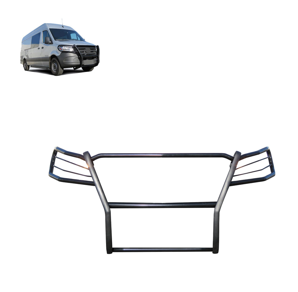 Black Horse Grille brush Bumper Guard Modular Black Compatible with 19-24-Benz Sprinter 1500/2500/3500/3500XD/4500|19-24 Freightliner Sprinter 1500/2500/3500/3500XD/4500-17D503MA