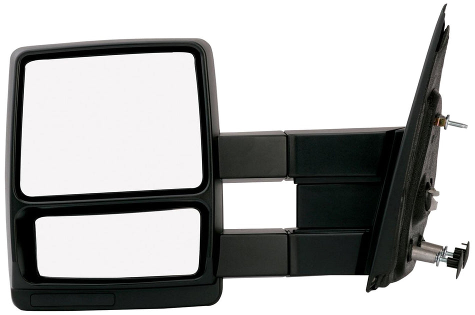 Fit System Towing Mirror Pair for Ford F150 extendable, Textured Black, Foldaway, Manual