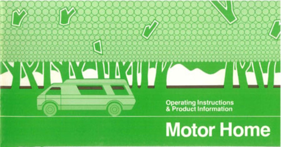 bishko automotive literature 1979 Dodge Motor Home Owners Manual User Guide Reference Operator Book Fuses