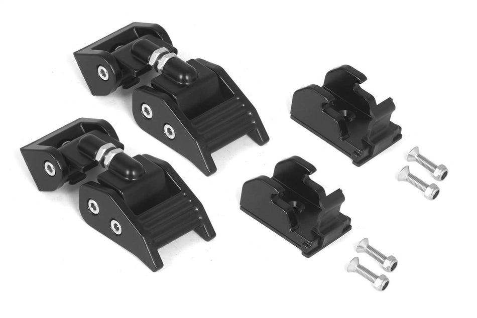 Rugged Ridge | Hood Catch Kit, Black Aluminum | 11210.15 | Fits 1997-2006 Jeep Wrangler TJ