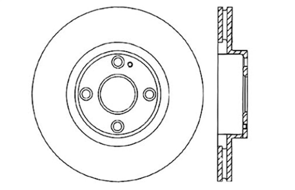 StopTech 127.45061R Sport Drilled/Slotted Brake Rotor (Front Right), 1 Pack