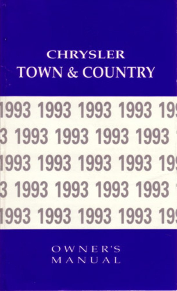 bishko automotive literature 1993 Chrysler Town & Country Owners Manual User Guide Reference Operator Book