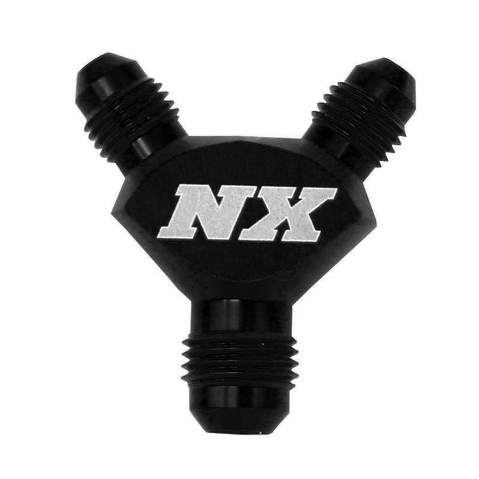 Nitrous Express 16376 3AN x 3AN x 3AN Billet Pure-FLO Y Fitting (Black)