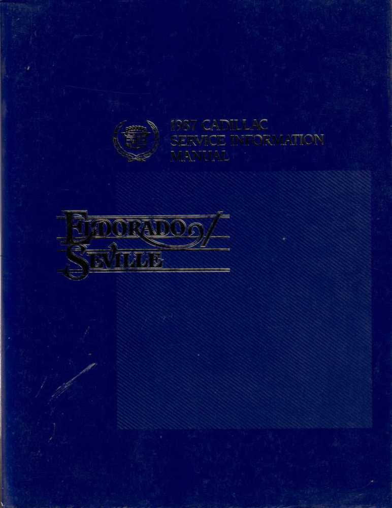 bishko automotive literature Shop Service Repair Manual for The 1987 Cadillac Eldorado Seville