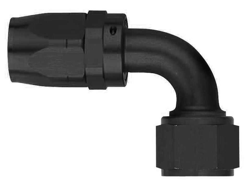 Aeroquip FBM4033 AQP Hose Fitting -08AN Hose Size 90 deg. Elbow Swivel Aluminum Red/Blue Anodized Bulk Packaged