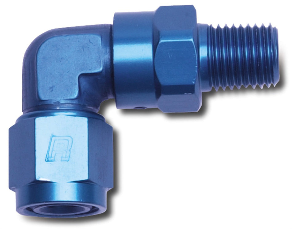 Edelbrock/Russell 614012 90 Degree Female AN to Male Swivel NPT Adapter Fitting