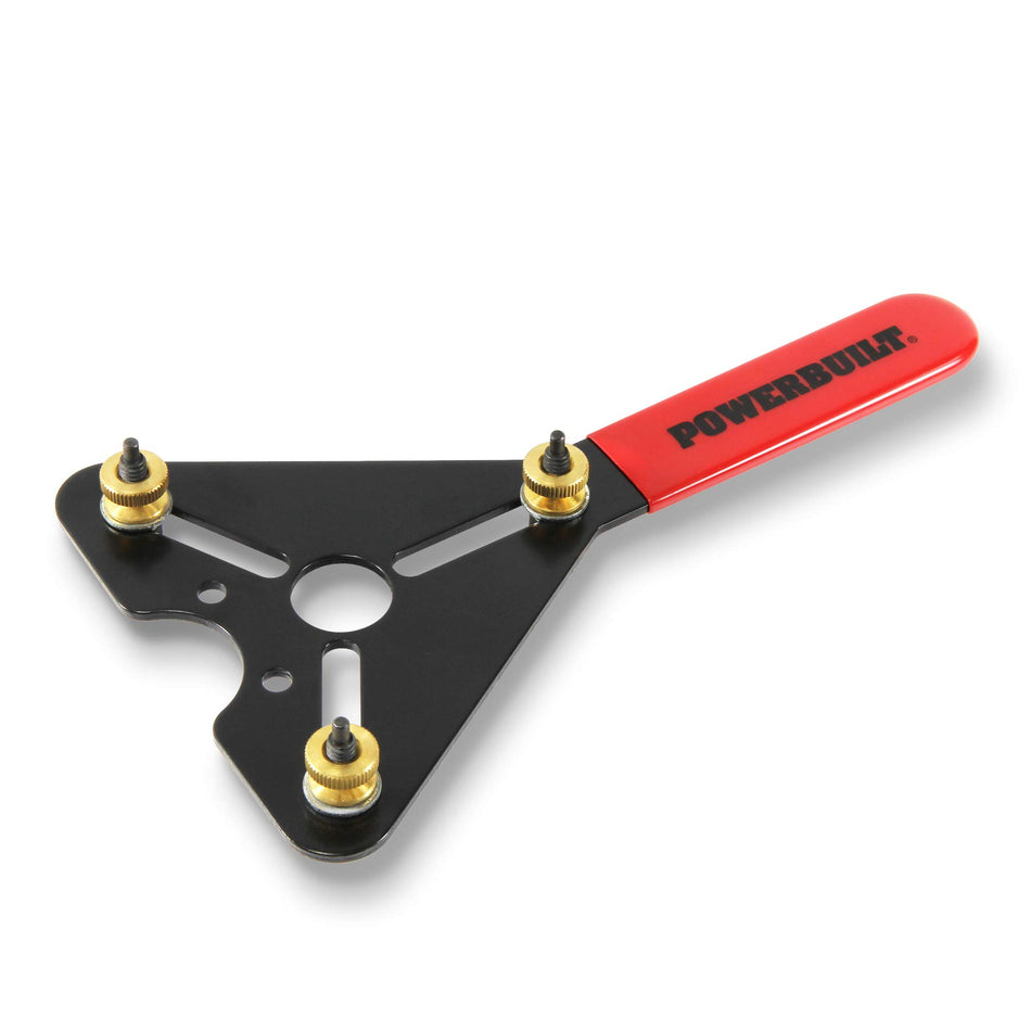 Powerbuilt AC Clutch Holding Tool, Service Car Air Conditioner Clutch, Adjustable Pin, Non-Slip Grip Handle, Vehicle Repair - 648980
