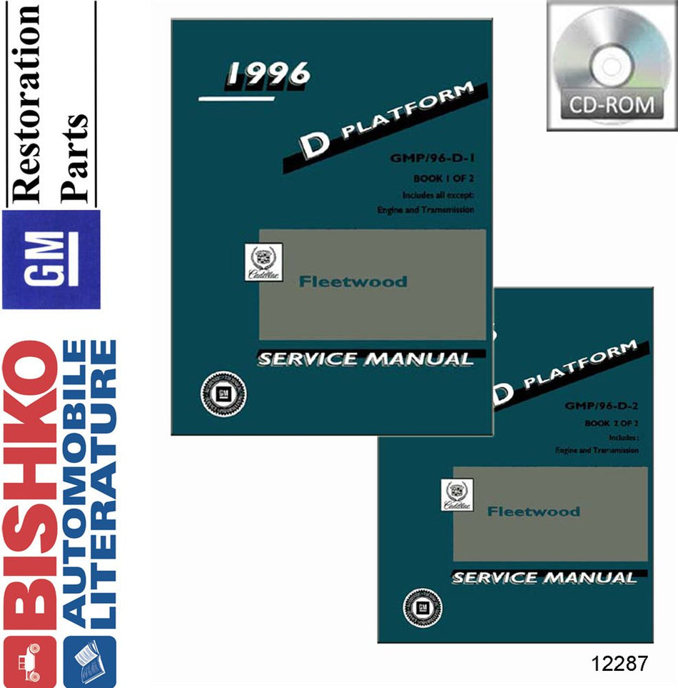 bishko automotive literature Shop Service Repair Manual CD for The 1996 Cadillac Fleetwood