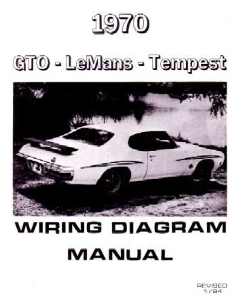 bishko automotive literature 1970 Pontiac GTO Le Mans Tempest Electrical Wiring Diagrams Schematics Manual