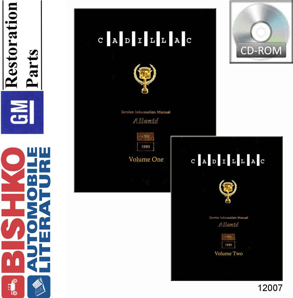 bishko automotive literature Shop Service Repair Manual CD for The 1991 1992 Cadillac Allante