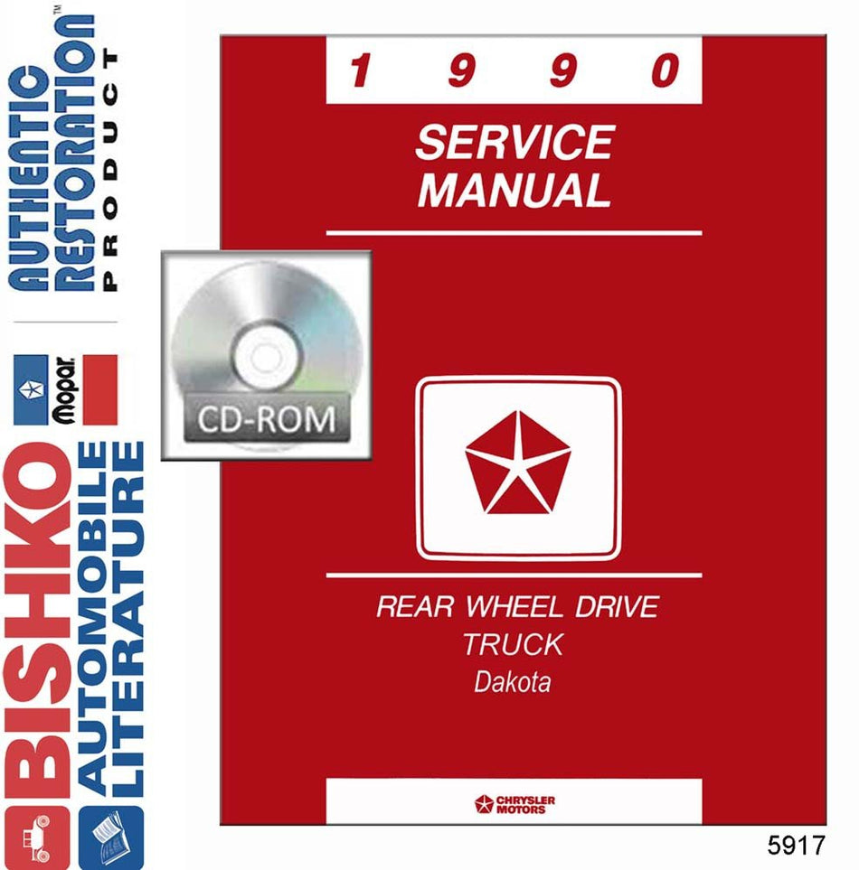 bishko automotive literature 1990 Dodge Dakota Truck Shop Service Repair Manual CD Engine Drivetrain Wiring