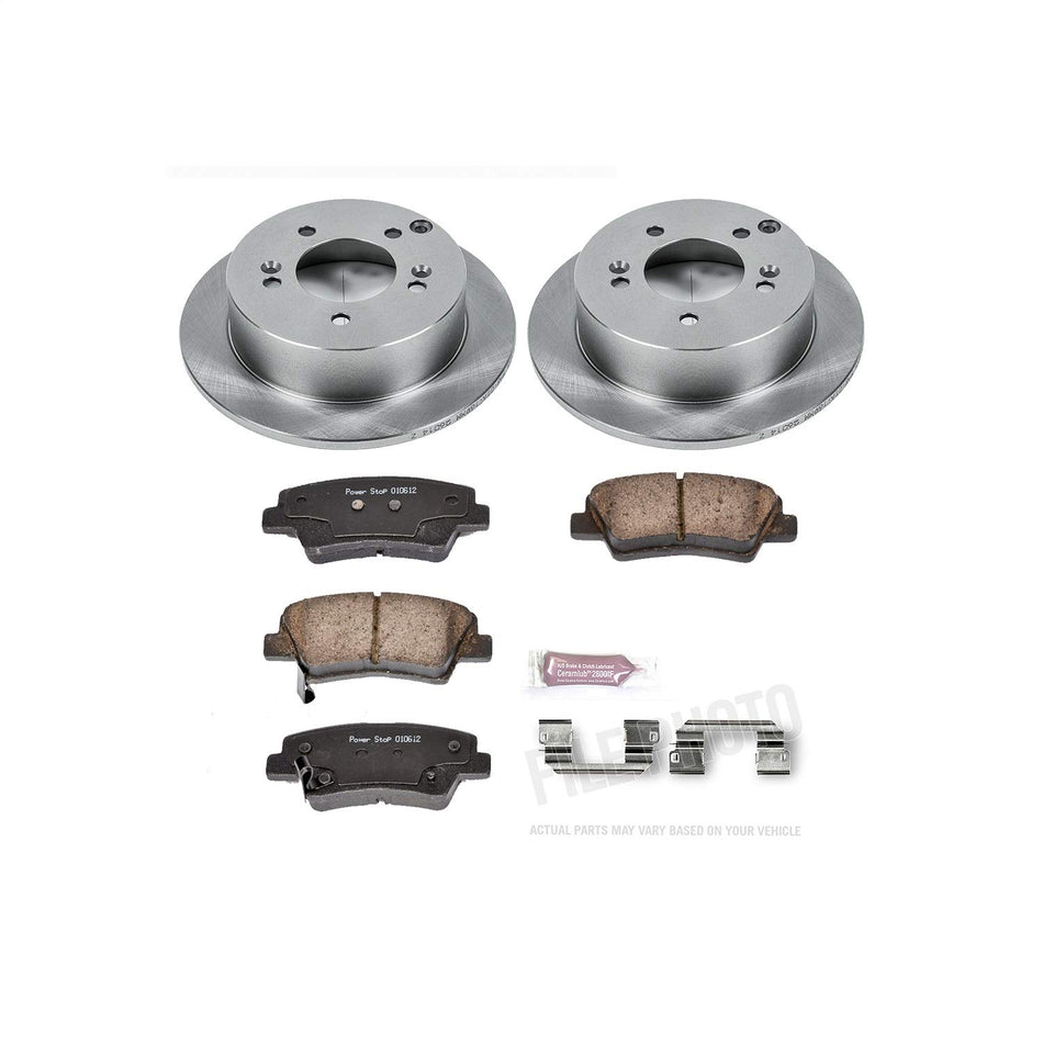 Power Stop KOE5395 Autospecialty Rear Replacement Brake Kit-OE Brake Rotors & Ceramic Brake Pads