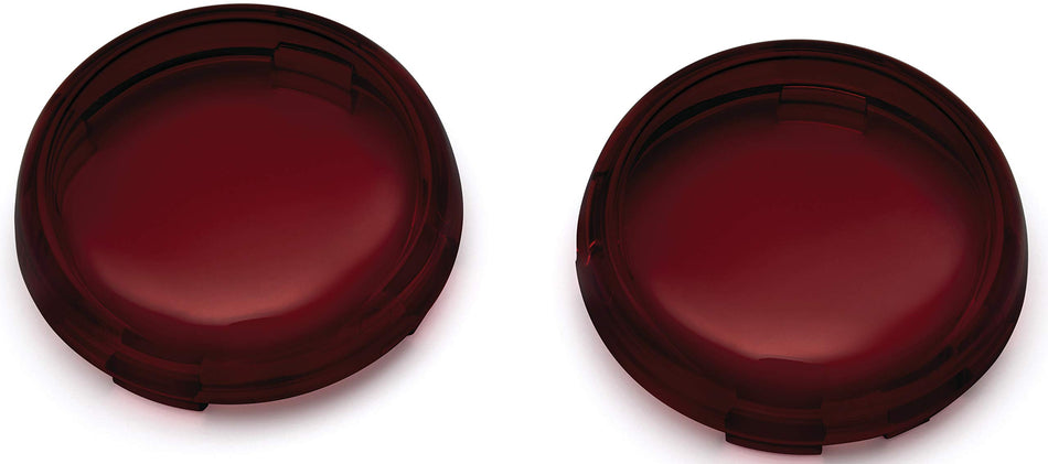 Kuryakyn 2878 Motorcycle Lighting Accessory: Bullet Style Replacement Lens for Harley-Davidson Turn Signals, Red, 1 Pair