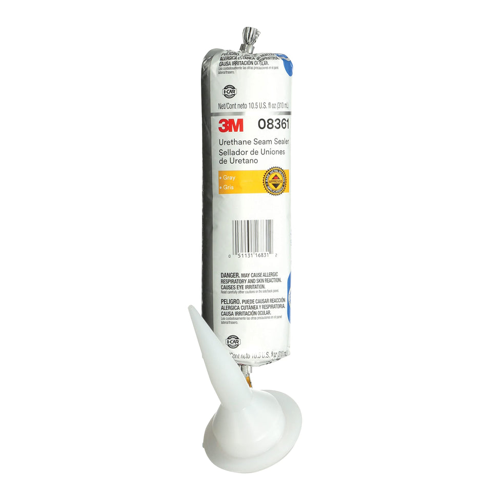 3M Urethane Seam Sealer, 08361, Gray Color, High Solids, Permanently Flexible, 310 mL/10.5 fl oz Foil Pack