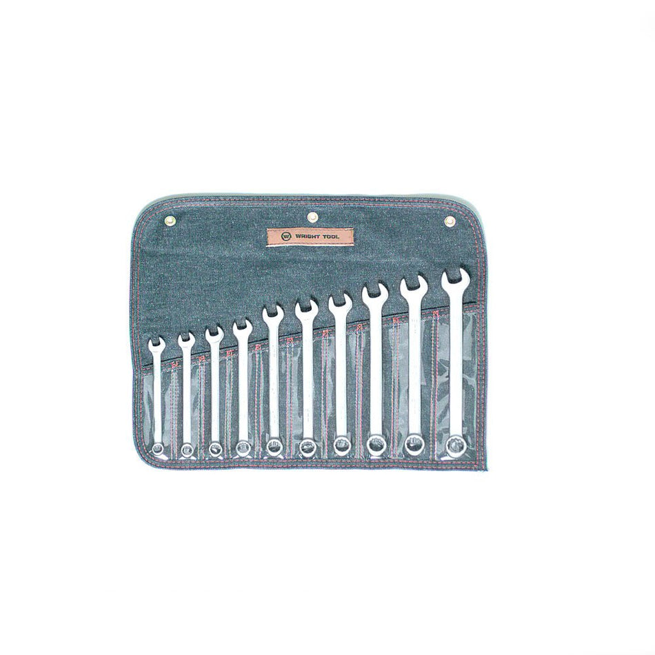 Wright Tool 758 Metric Combination Wrench Set, 7mm - 24mm (18-Piece), Silver