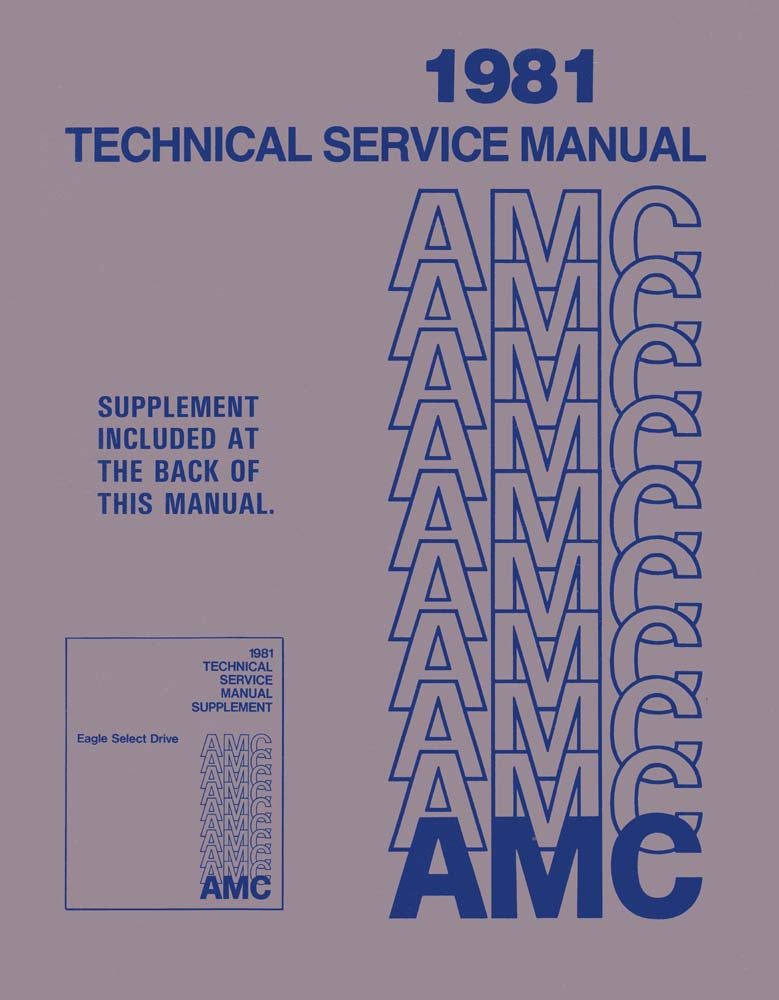 bishko automotive literature 1981 AMC Spirit Concord Eagle Shop Service Repair Manual Book Engine Electrical
