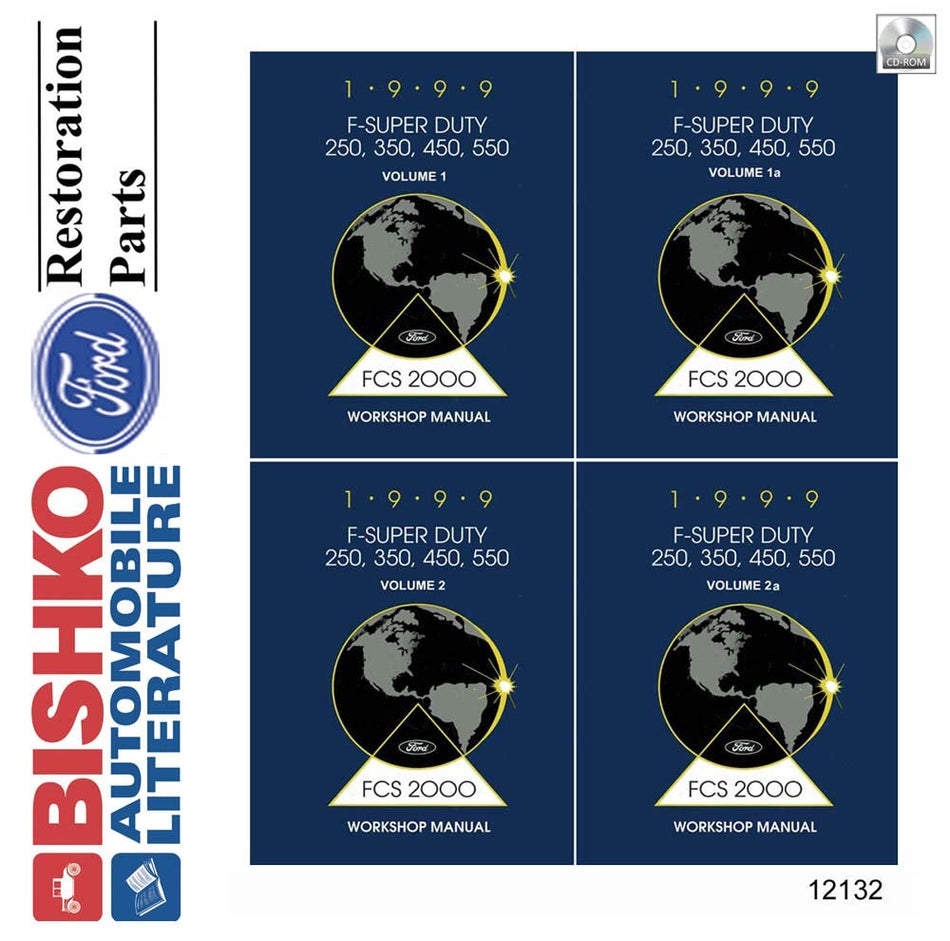 bishko automotive literature Shop Service Repair Manual CD for The 1999 Ford F250-F550 Super Duty Truck