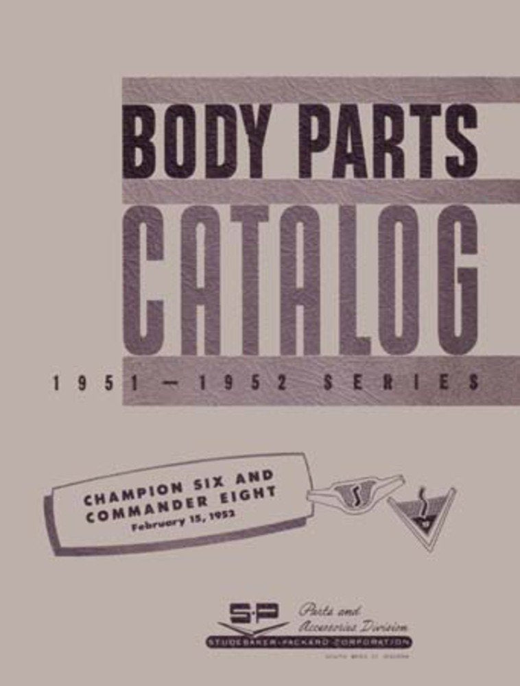 bishko automotive literature 1951 1952 Studebaker Six Eight Parts Numbers Book List Guide Catalog Interchange