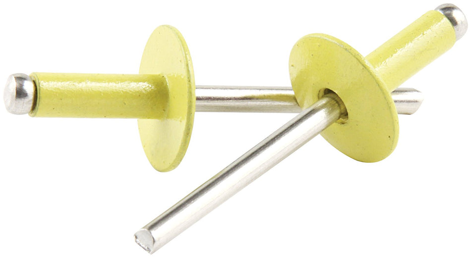 Allstar ALL18181  Large Head Rivet, Steel, Yellow, Pack of 250