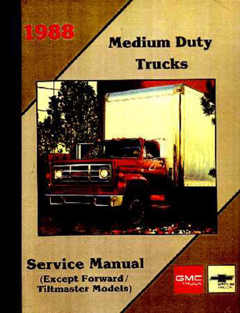 bishko automotive literature 1988 Chevy GMC C/K 40-60 Medium Truck Shop Service Repair Manual Book Engine