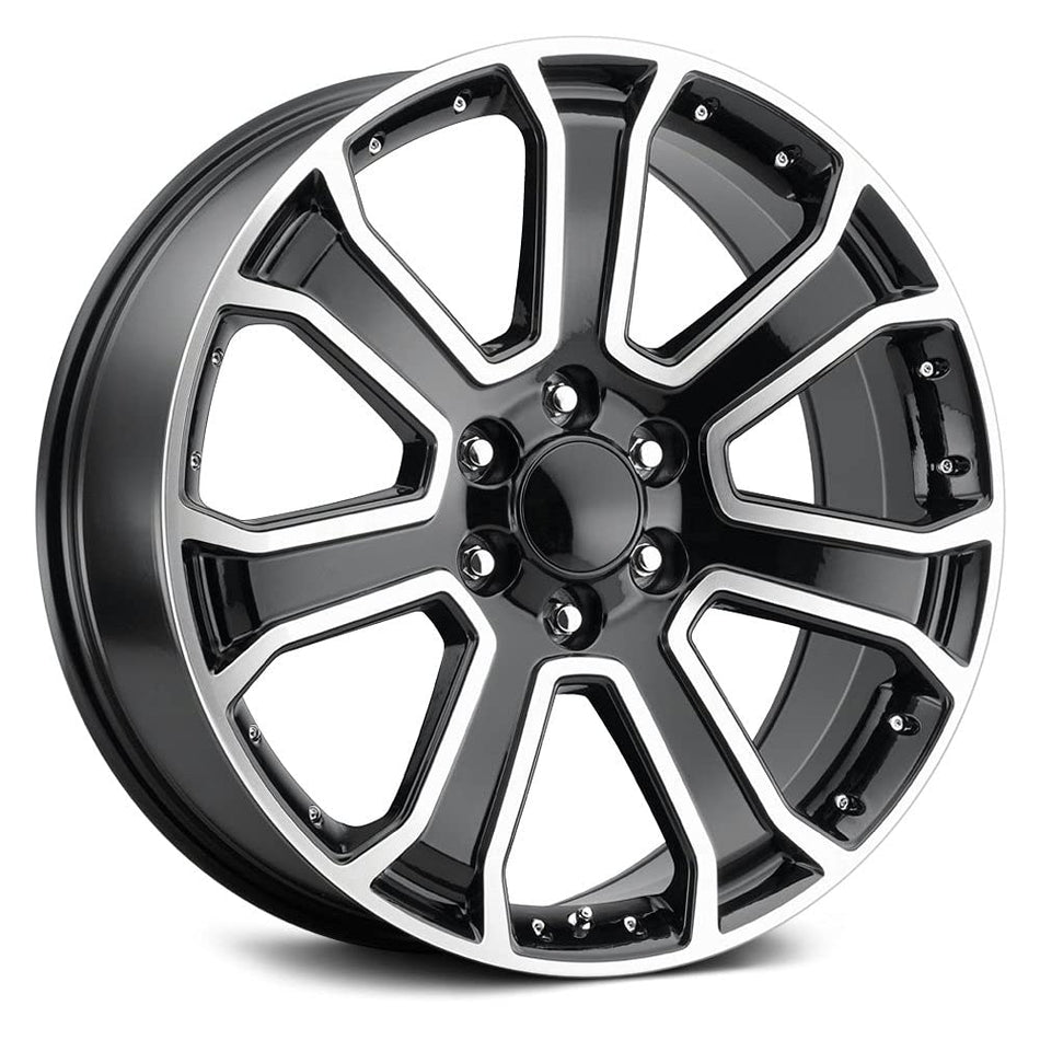 Voxx Replica RXN Custom Wheel - 22x9, 31 Offset, 6x139.7 Bolt Pattern, 78.1mm Hub - Gloss Black with Machined Face Rim