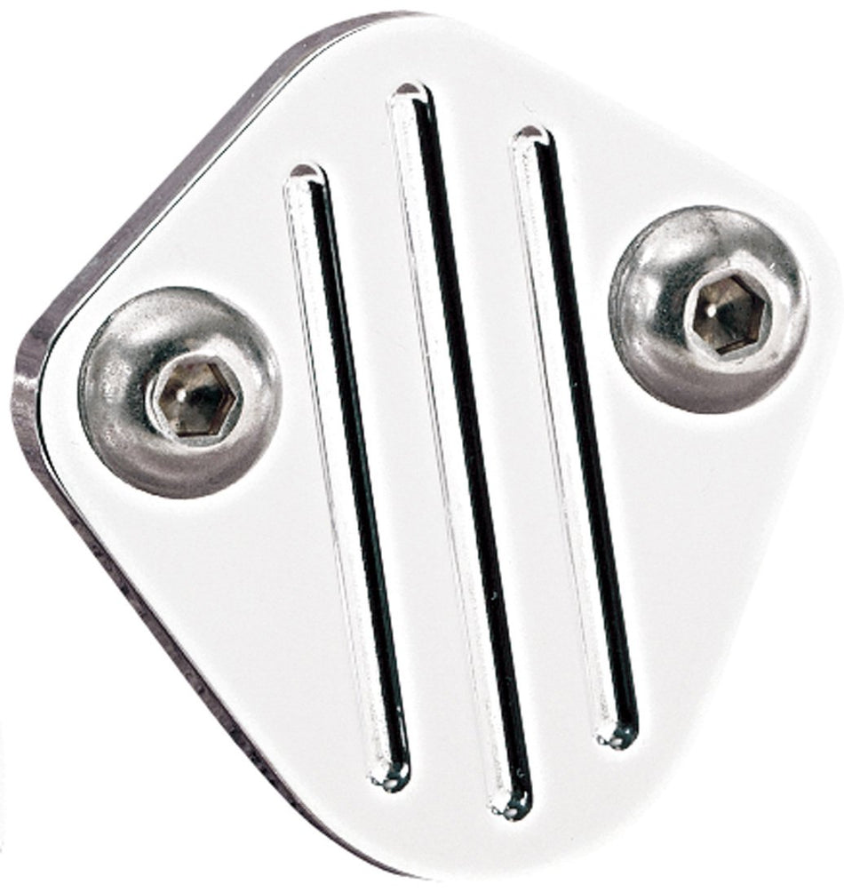 Billet Specialties 41220 Polished Fuel Pump Block-Off for Big Block Chevy