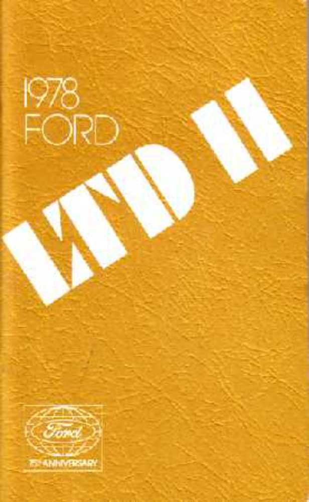 bishko automotive literature 1978 Ford Ltd Il Owners Manual User Guide Operator Book Fuses Fluids OEM