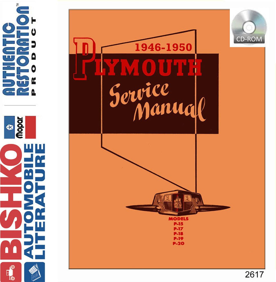 bishko automotive literature 1949 1950 Plymouth Special Deluxe Suburb Shop Manual CD Engine Electrical