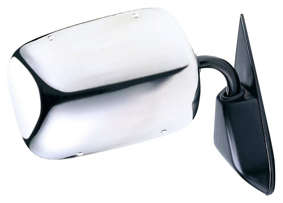 Fit System - H3692 Mirror for Chevy Suburban/Tahoe/Blazer/GMC Suburban/Yukon, Chevy Full Size P-U/GMC Full Size P-U, Stainless Steel, Foldaway, Passenger Side