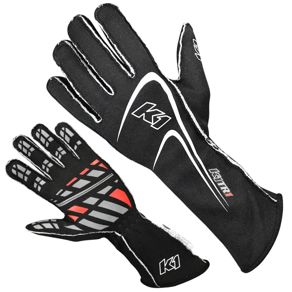 K1 RACEGEAR Glove Track1 Black Large SFI 5