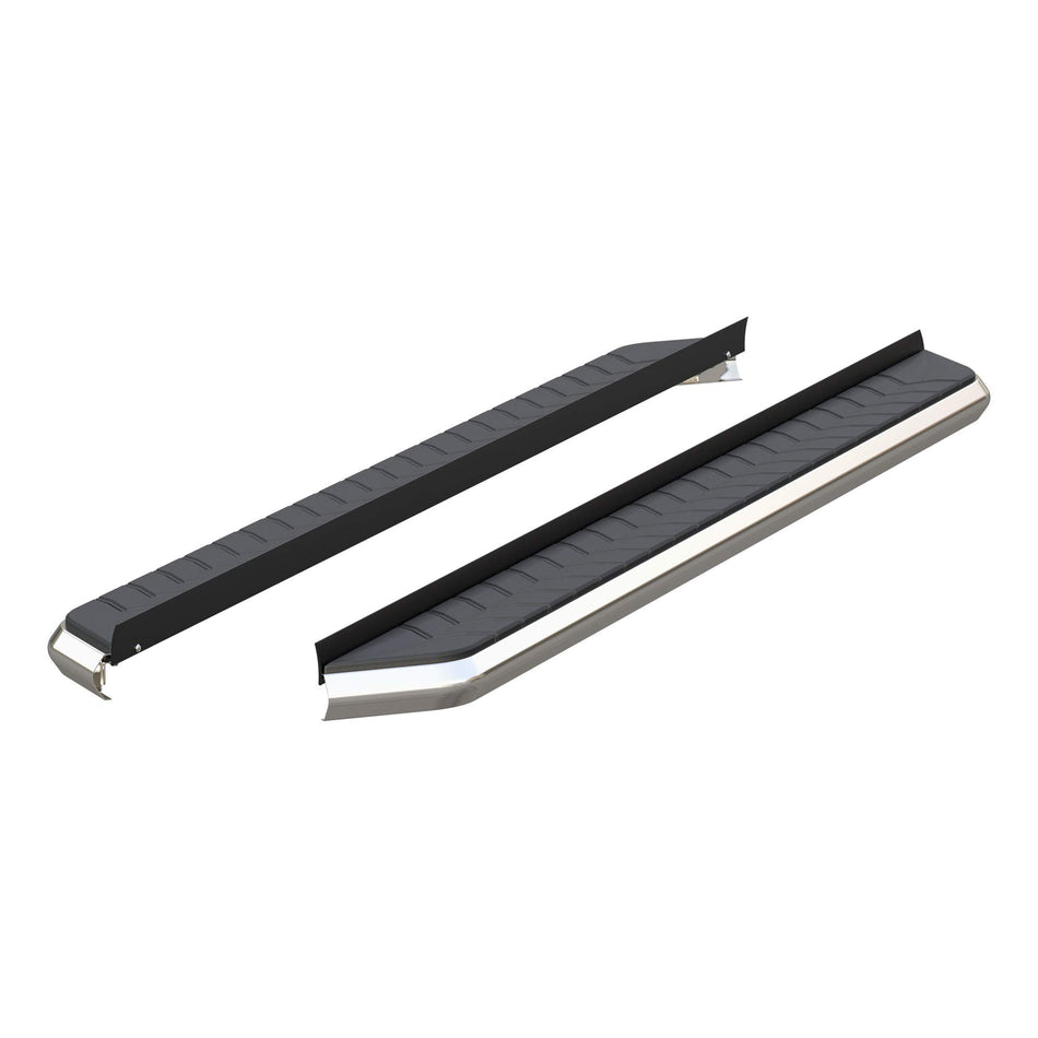 ARIES 2051876 AeroTread 76-Inch Polished Stainless Steel SUV Running Boards, Brackets Sold Separately, Black