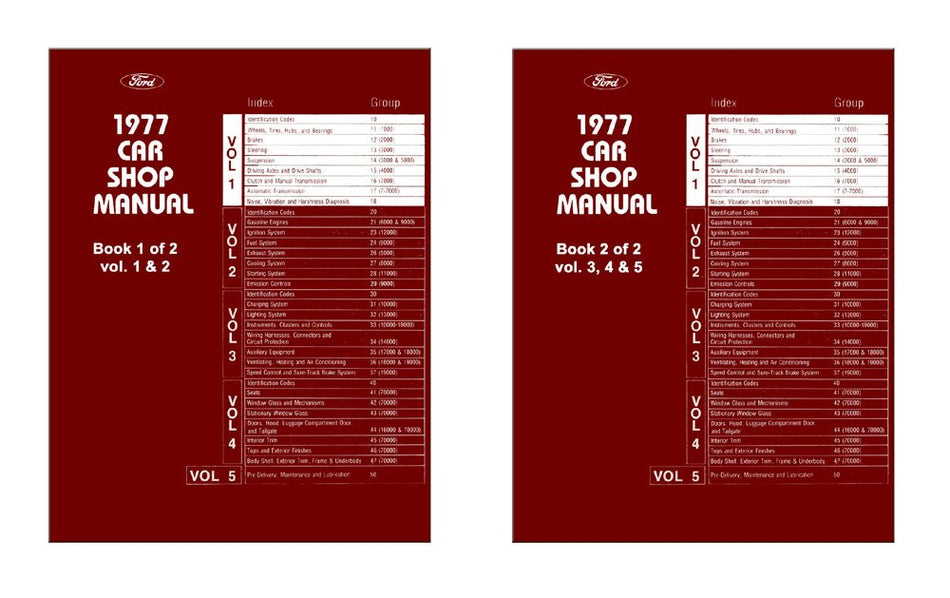 bishko automotive literature 1977 Ford Ltd Mustang T-Bird Shop Service Repair Manual Book Engine Electrical