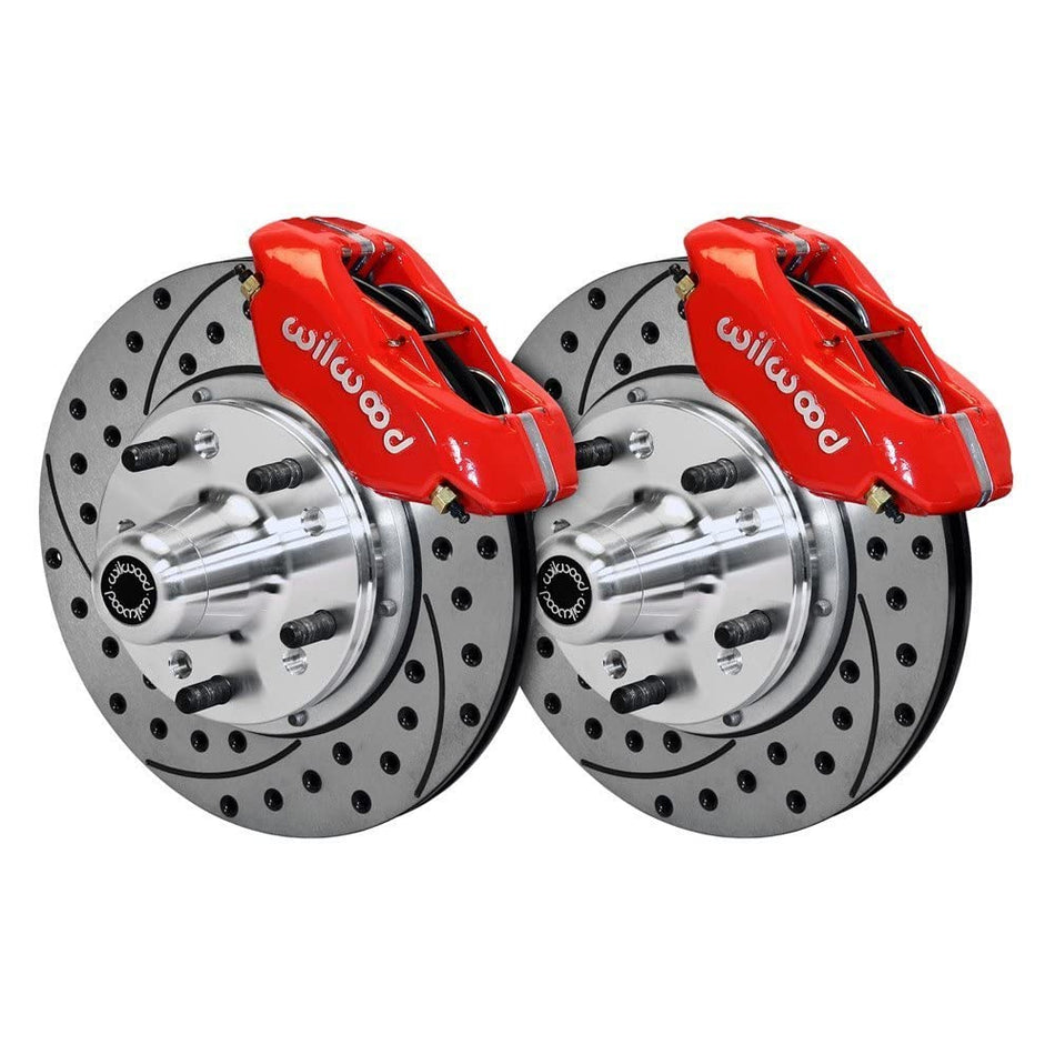 Wilwood Forged Dynalite Front Kit 11.00in Drilled Red 73-80 CDP A B E & F Body